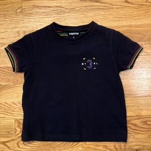 Mayoral Navy Short Sleeve Tee with Classic Crew Neck